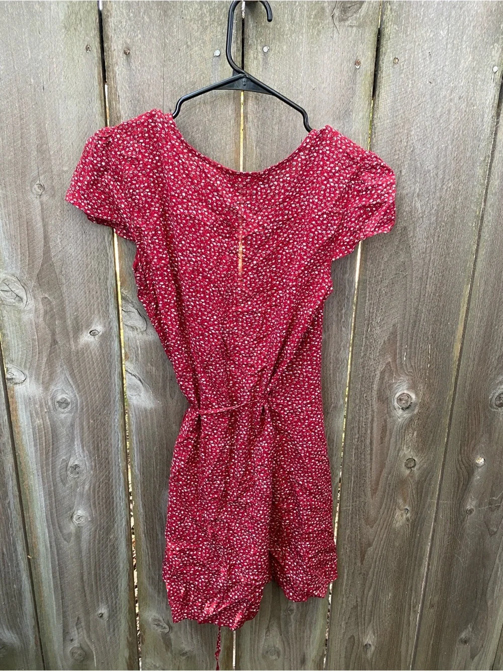John Galt Brandy Melville Floral Wrap Mini Dress Red One Size Viscose